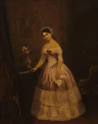 Portret van Manuelita Rosas studie